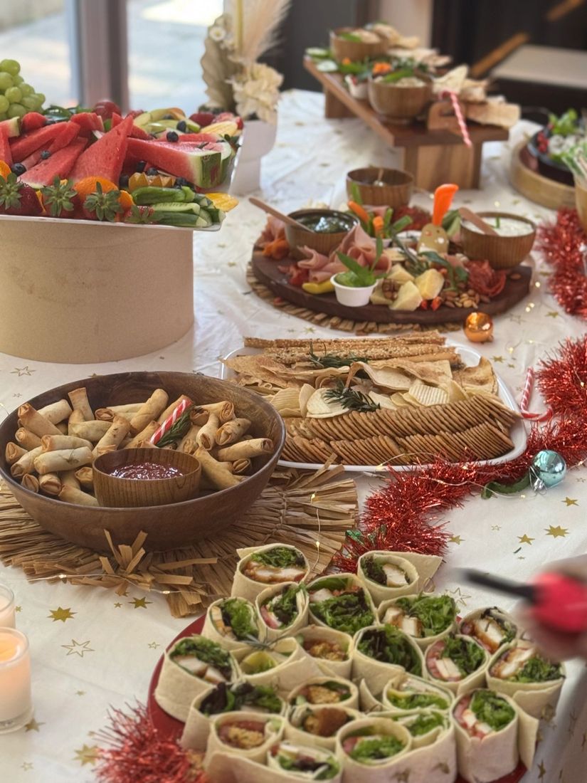 Festive grazing platters at a Christmas Arty Party